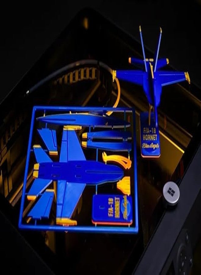 3D CRAFT Blue Angels F/A-18 Hornet Model Kit, DIY Assembly Aircraft Display Set,Multicolor - Image 5